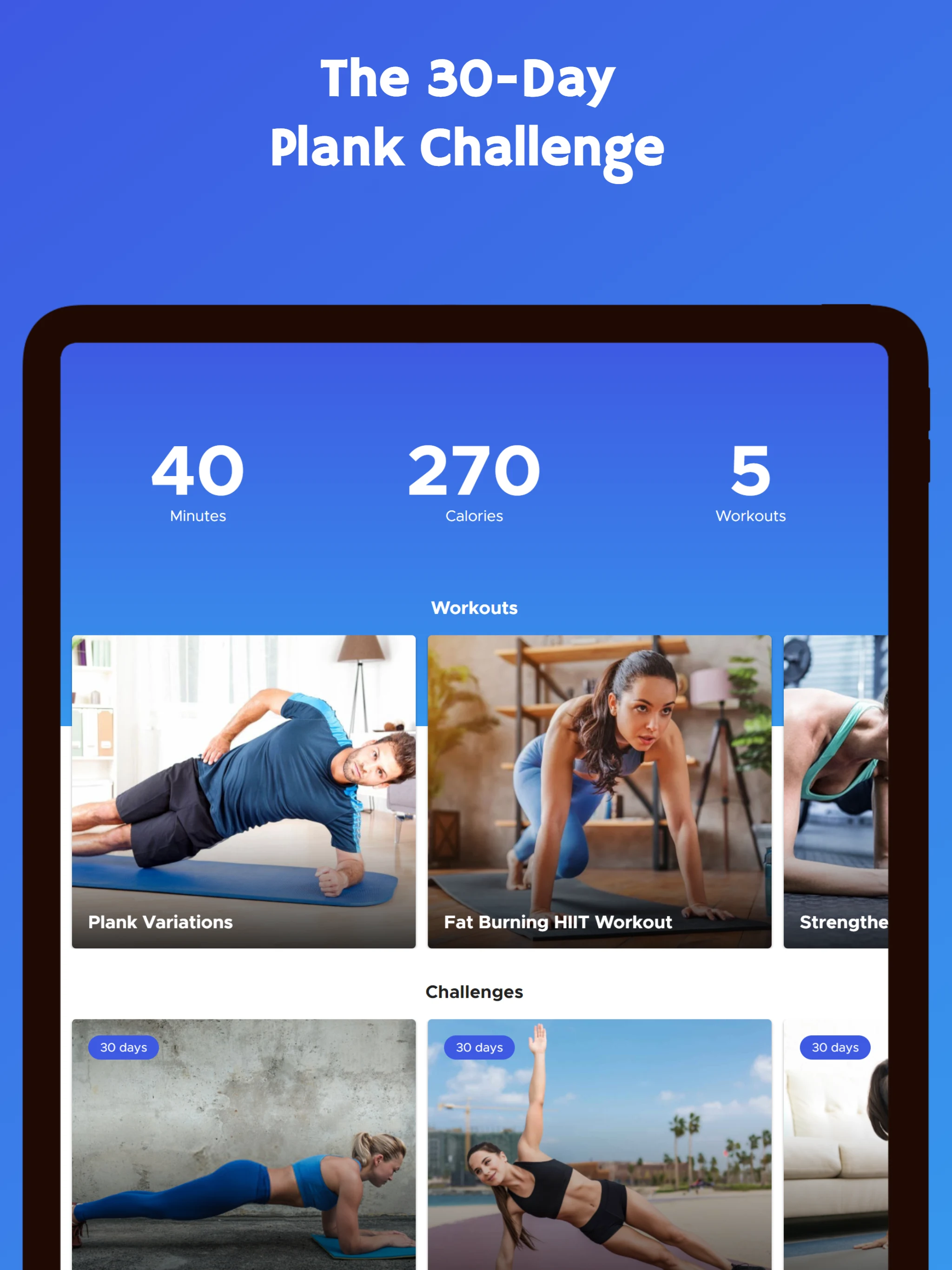 30 Day Plank Challenge screenshot