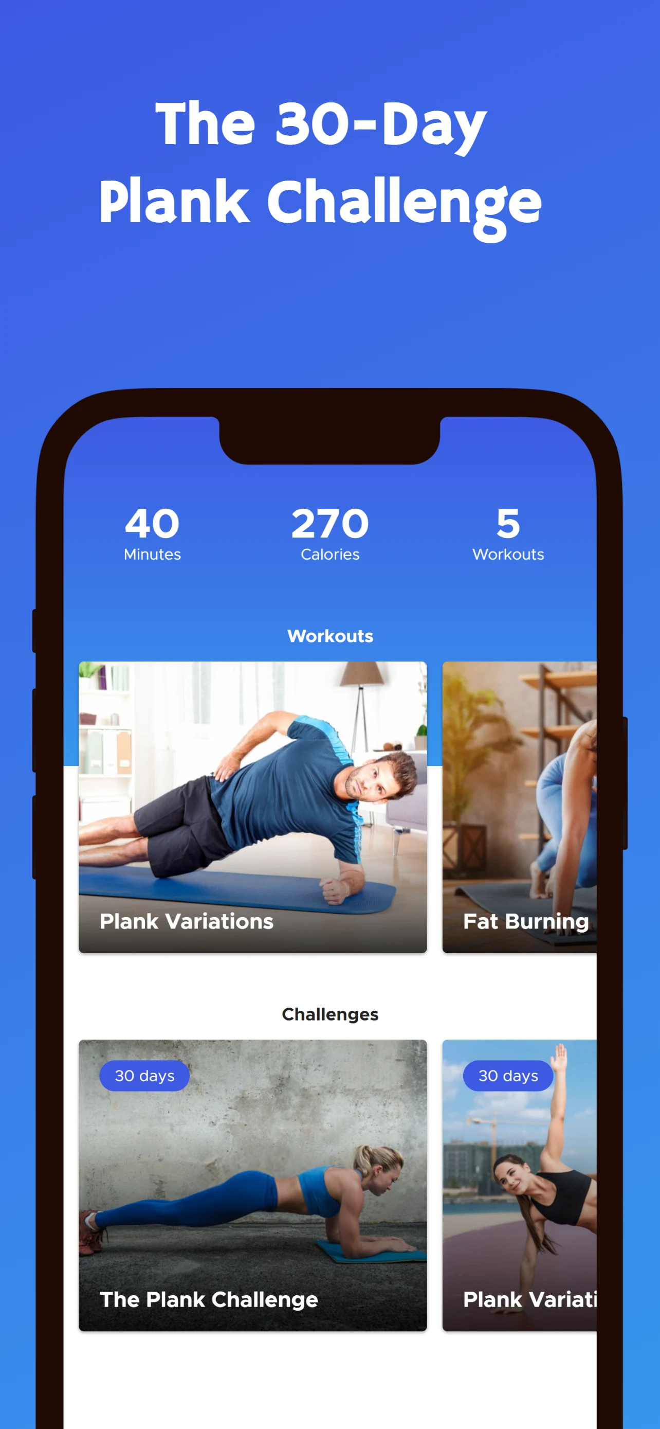 30 Day Plank Challenge screenshot
